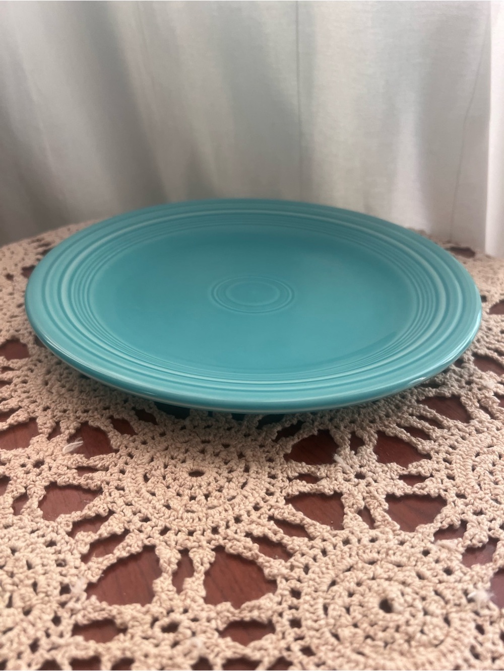 Vintage Fiesta Turquoise Blue 10” Dinner Plate Homer Laughlin Fiesta ware USA